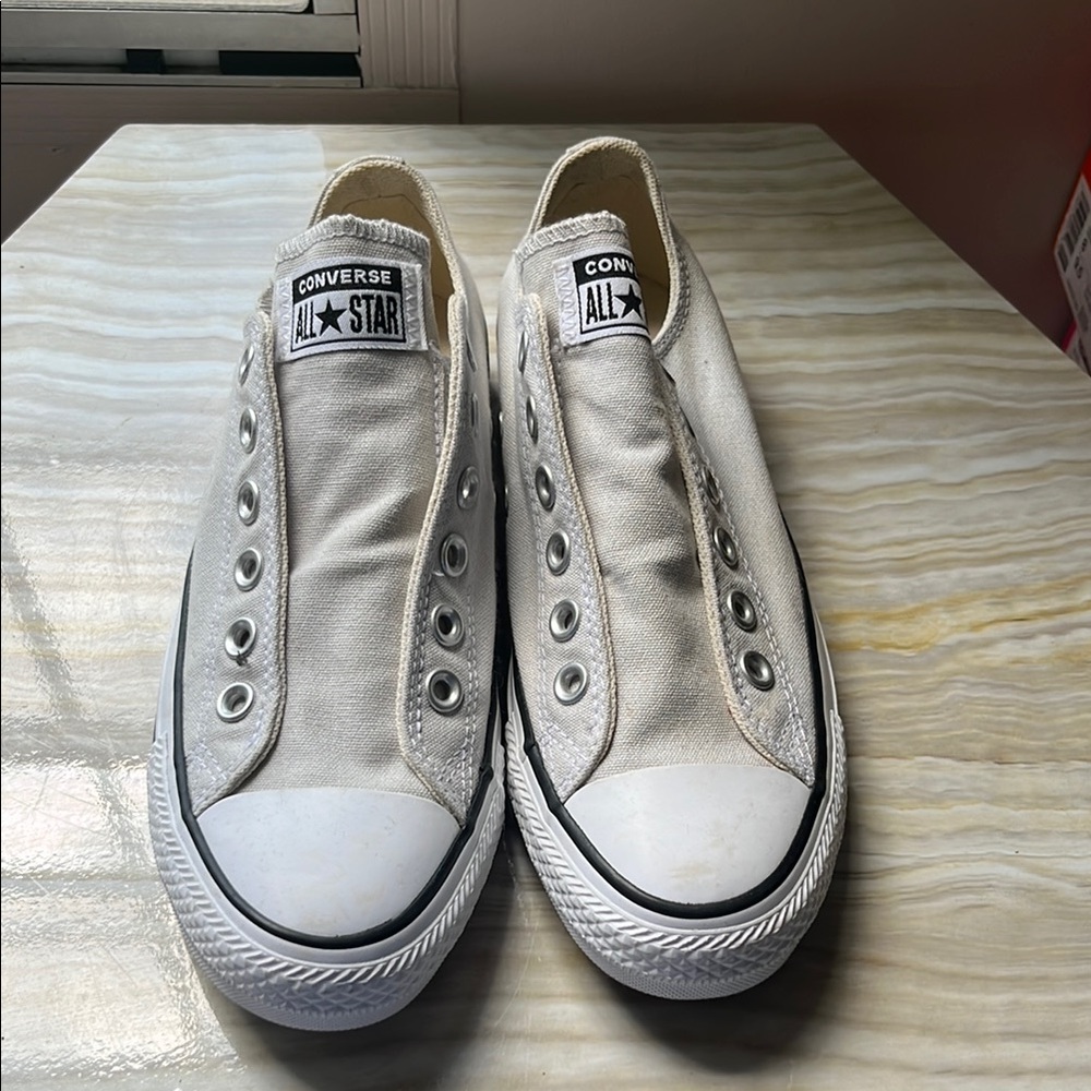 Converse All Star White Canvas Slip-Ons